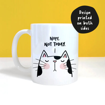 Nope Not Today Sassy Cat Mug