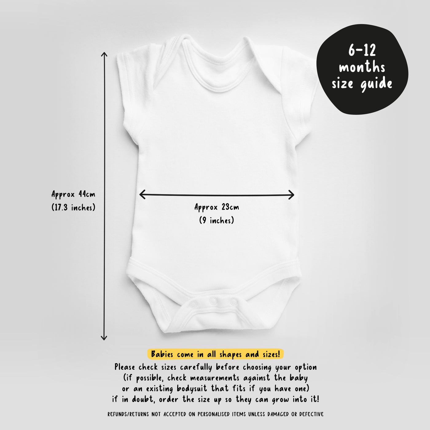 Small but Mighty Personalised Baby Bodysuit