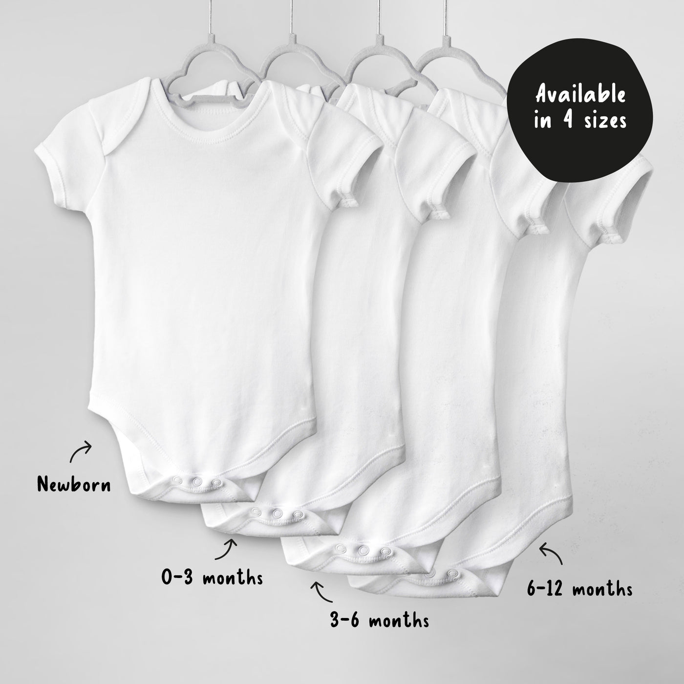 Hello Baby with Name Personalised Baby Bodysuit