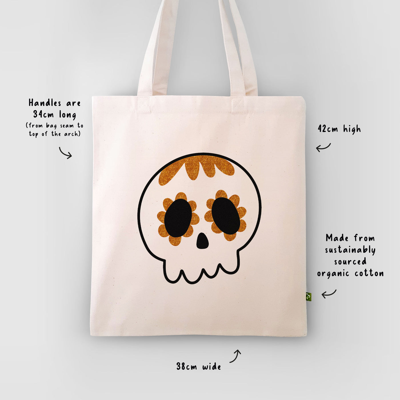 Day of the Dead Skull Tote Bag