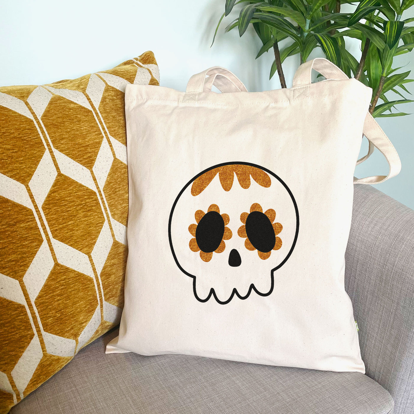 Day of the Dead Skull Tote Bag