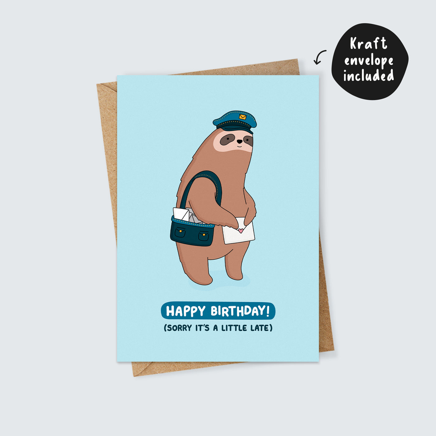 Belated Sloth Mail Birthday Card