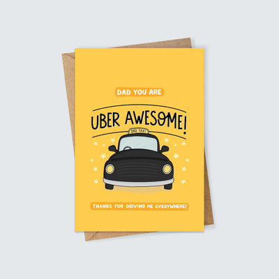 Uber Awesome Dad Taxi Card