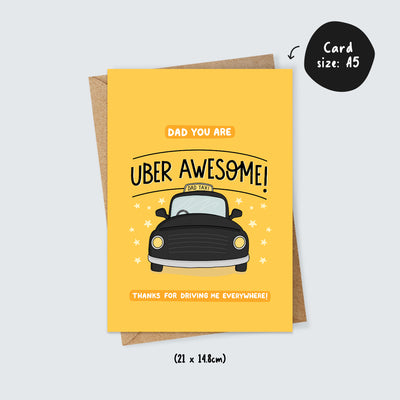 Uber Awesome Dad Taxi Card