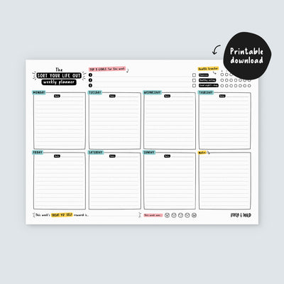 Printable Sort Your Life Out Weekly Planner (Instant Download)
