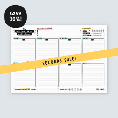SECONDS SALE - Sort Your Life Out Weekly Planner Notepad - MINOR DEFECTS