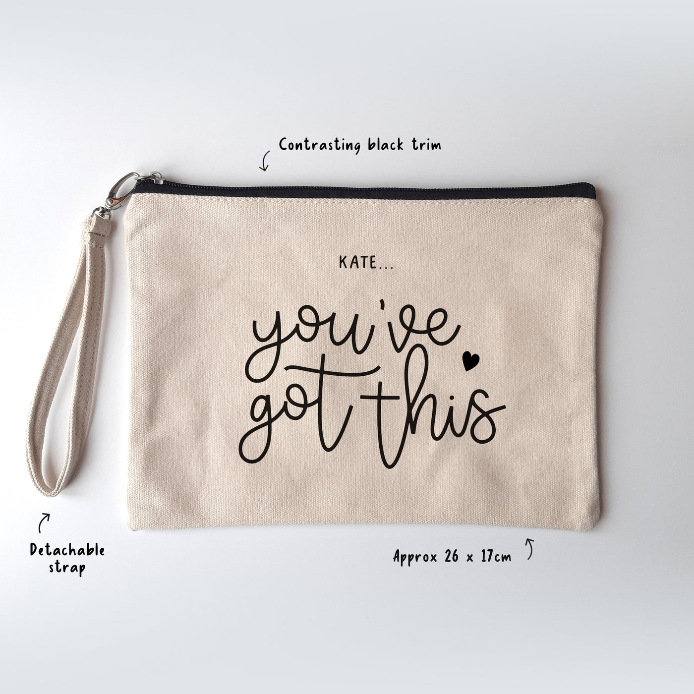 Personalised You've Got This Canvas Pouch