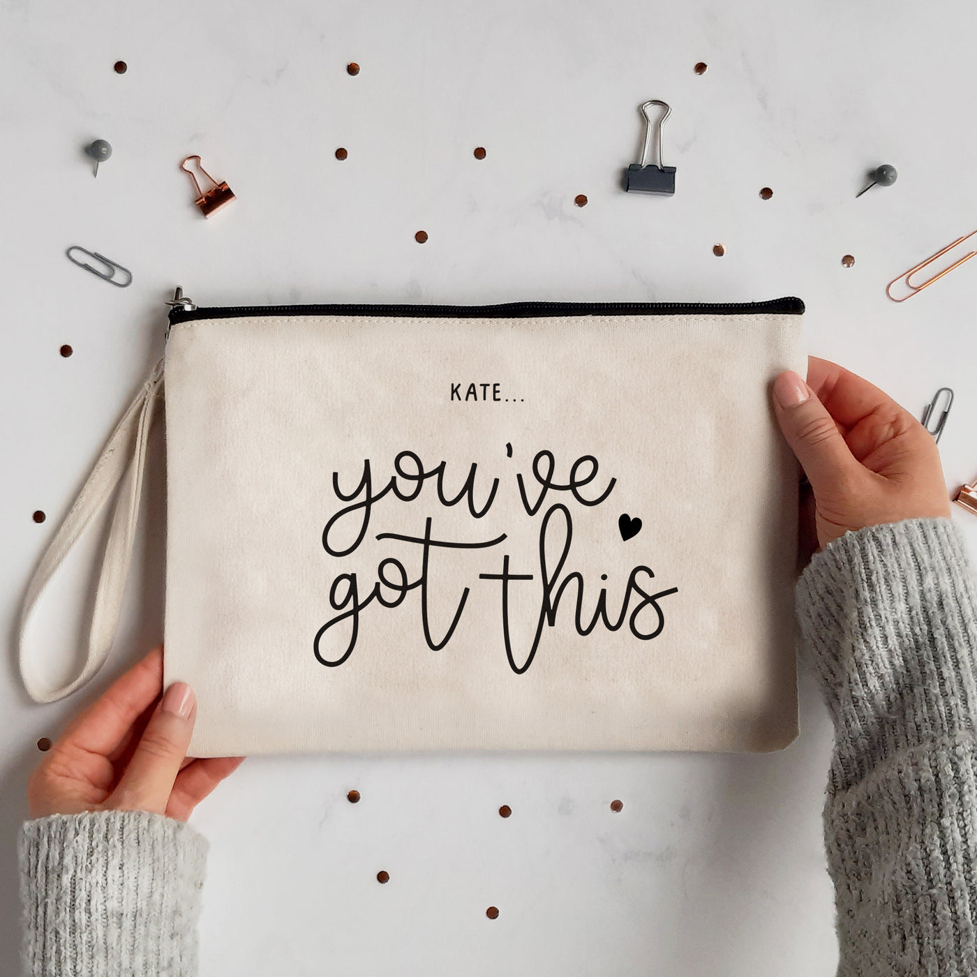 Personalised You've Got This Canvas Pouch