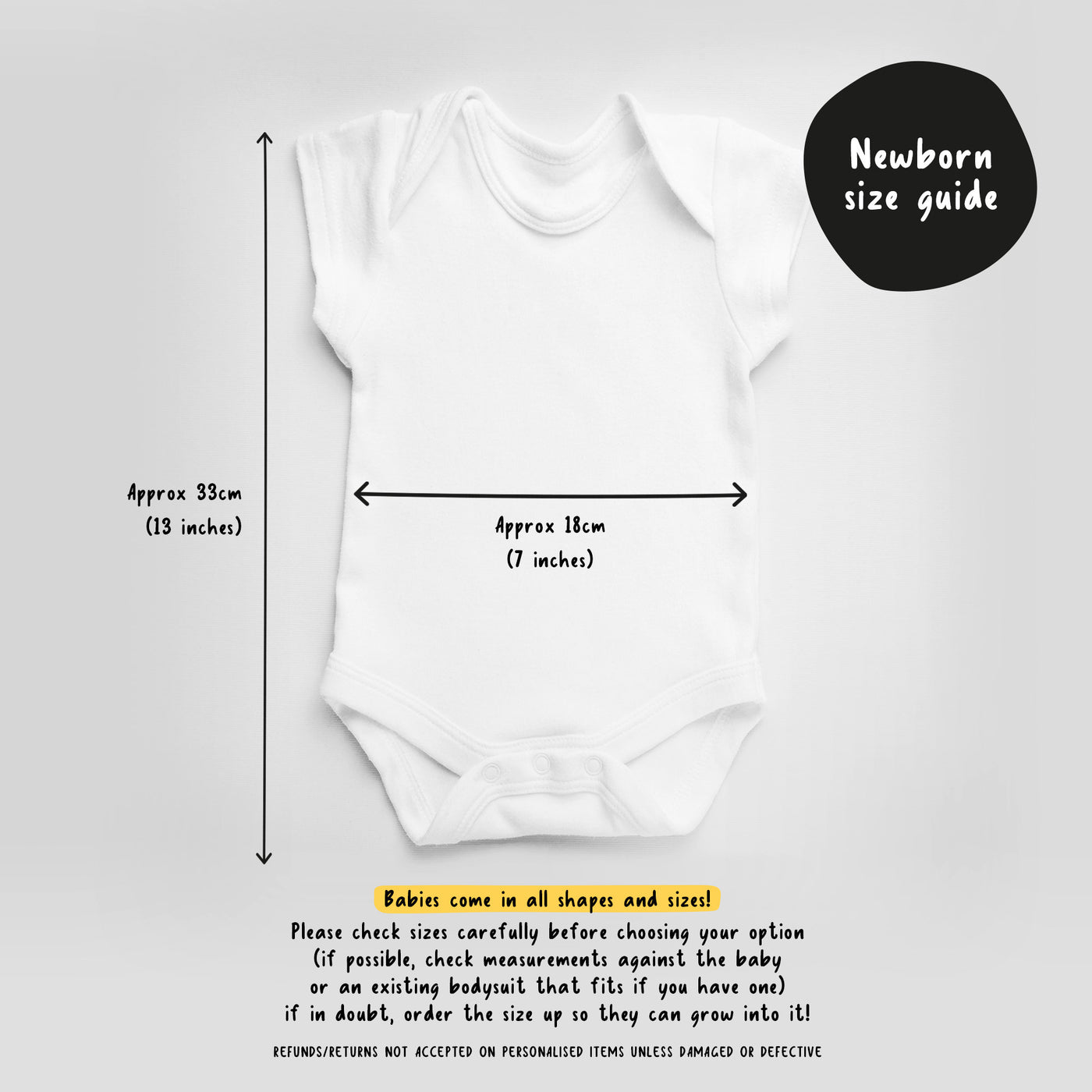 Hello Tiny Human Personalised Baby Bodysuit